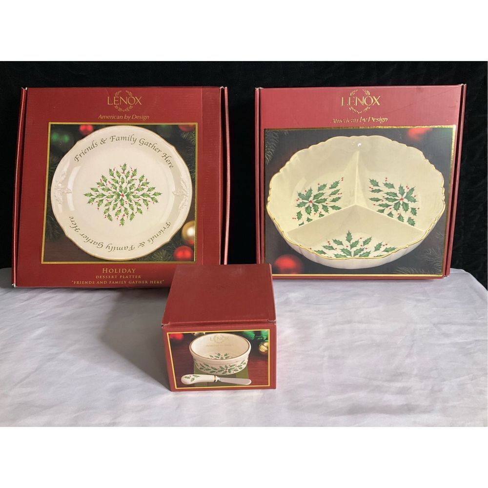 Lenox holiday serving bundle vintage NEW